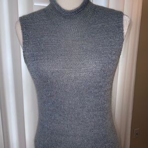 Armani Mohair Sleeveless Mock Turtleneck